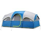 Simple Deluxe 2/4/6/8 Person Cabin Tents for Camping, Outdoor Tent 10-Minute Quick Setup with Mesh Doors, Windows, Waterproof & Sturdy Poles, Ideal for Family Camping, Hiking Outdoor Use, Blue