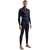 Full Body Wetsuits for Men,Men‘s Wet Suit for Cold Water Swimming,Diving Surfing Snorkeling Kayaking Triathlon Wetsuit,Black,3/2mm, Medium