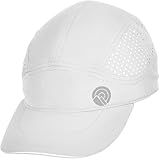 OutdoorEssentials Running Hat for Men - Dry Fit Running Cap for Women, Tennis Hats, Breathable Hat, Workout Cap for Baseball, Sweat Wicking Hat White