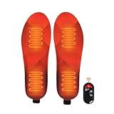 Heated Insoles Rechargeable, Outdoor Sports Foot Warmer for Men Women, Full-Foot Heating for All Kinds of Shoes, Winter, Ski, Fishing (Black_35-40Size)