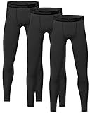 4 or 3 Pack Youth Boys' Compression Leggings Tights Athletic Pants Sports Base Layer for Kids Cold Gear 3 Black S
