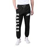Ultra Game NFL Official Adults Super Soft Game Day Jogger Sweatpants - Unisex, Philadelphia Eagles, Team Color, X-Large