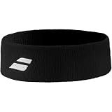 Babolat Logo Tennis Headband, Black/White