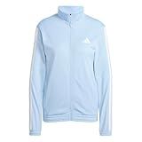 adidas Women's Tricot 3-Stripes Track Top, Blue/White