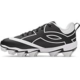 Under Armour Boys' Leadof Icon Low RM JR Baseball Cleats, (001) Black/Black/White, 4, US