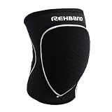 Rehband Knee Pads for Dodgeball, Handball & Indoor Sports, Neoprene Knee Sleeve Protector, Comfortable & Snug Fit, Shock-absorbing Sports Knee Pads Unisex, Colour:Black, Size:Medium