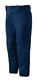 Mizuno Adult Women's Belted Low Rise Fastpitch Softball Pant, Navy, Small