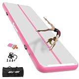 AKSPORT Air Mat Tumble Track Gymnastics Tumbling Mat Inflatable Floor Mats With Electric Air Pump for Home Use/Tumble/Gym/Training/Cheerleading/Parkour/Beach/Park/Water (pink, 9.84)