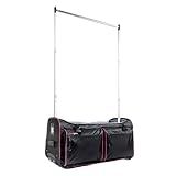 Ecogear Dance Bag with Garment Rack, 28 Inch Rolling Duffel Ideal for Dance Competition & Travel, Wheeled Upright Luggage with Easy-assembly Lightweight Aluminum Clothes Rack, Black/Pink