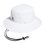 adidas Men's Victory Bucket Hat – Outdoor Sun Boonie for Hiking and Fishing, White/Onix Grey/4, S/M