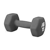 New Balance Dumbbells Hand Weights (Single) - Neoprene Exercise & Fitness Dumbbell for Home Gym Equipment Workouts Strength Training Free Weights for Women, Men (15 Pound), 15lb