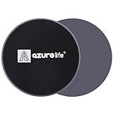 A AZURELIFE Exercise Core Sliders, Dual Sided Exercise Gliding Discs Use on Carpet or Hardwood Floors, Light and Portable, Perfect for Abdominal&Core Workouts