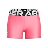 Under Armour Girls HeatGear Shorty, (672) Super Pink / / White, Small