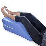 DMI Firm Leg Wedge Pillow for Back Pain Relief (FSA Eligible), High-Density Foam, Bed Wedge Pillow For Legs Elevation, Knee Pain, Post Surgery Pillow, Circulation and Swelling, Pregnancy, Blue