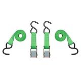 SmartStraps 6’ Cambuckle Tie Down, 2 Pack — Standard Duty Tie-Down Ratchet Straps — 1,200lb Break Strength, 400lb Safe Work Load — Ideal for Tying Down Dirt Bikes, ATVs and Mowers