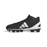 Adidas Men's Adizero Impact.2 Molded American Football, Black/White/Black, 10.5