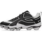 Under Armour Men's Leadoff Icon Low RM Baseball Cleats, (001) Black/White/Black, 7, US