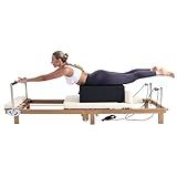Pilates Reformer – Extended 88in Imitation Wood Frame, Foldable Pilates Machine Equipment with Jumpboard & Pilates Box, Latex+Spring Dual Resistance for Advanced and Beginners Users，440lbs Capacity