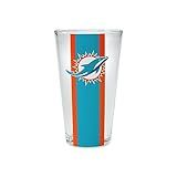FOCO Miami Dolphins NFL Team Stripe Pint Glass