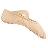 Stelle Ballet Shoes for Women Highly Stretch Canvas Dance Slipper Ballet Mesh Flats Non-Slip Yoga(Sand,6MW)