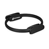 Gaiam Pilates Ring 12" Fitness Circle - Lightweight & Durable Foam Padded Handles | Flexible Resistance Exercise Equipment for Toning Arms, Thighs/Legs & Core, Black