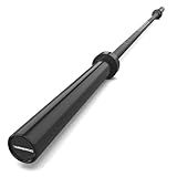 E.T.ENERGIC 7ft Olympic Barbell Bar 40lbs Black Hard Chrome, Sleeves for 2" Olympic Plates(700-lbs Capacity), for Weightlifting, Powerlifting, Gym Home Exercises
