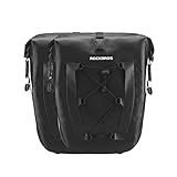 ROCKBROS Bike Panniers Waterproof Rear Rack Bag Max 30L Large Capacity for Cycling Traveling Commuting