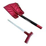 SnowBigDeal Emergency Snow Shovel with Saw - Converts from Dig to Chop/Hoe Mode - Portable for Snowmobiles, Skiing, Backcountry, Avalanche Rescue - Winter Survival Gear for Car, Camping - T6 Aluminum
