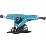 Atlas Truck Co. Kingpin Ultralight Longboard Trucks, 180mm 48 Degree 8mm Reverse, Blue Steel/Black (Set of 2)