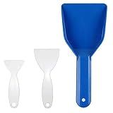 MSTEKI Set of 3 Plastic Refrigerator Ice Shovel Ice Scraper Snow Remover Cleaning Freezer Frost Shovel Ice Remover Scoop