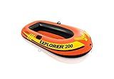 INTEX 58330EP Explorer 200 Inflatable Boat: Dual Air Chambers – Welded Oar Locks – Grab Rope – 2-Person – 210lb Weight Capacity