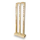 CBB Cricket Wicket Stumps Multi-Surface Placement with Wood Base