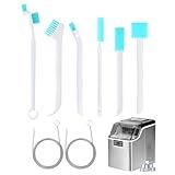 Home Store Vibe 10 PCS Ice Machine Cleaner Brush Sets - Ice Maker Cleaning Tools - 2 PCS Straw Cleaner Brush & Machine Cleaner, 8 PCS Crevice Tools, Essential Kit for Maintenance & Dry Ice Cleaning