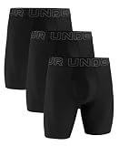 Under Armour Men's Performance Tech Long-Leg Underwear, 9" Inseam, 3-Pack, Black Solid, X-Large