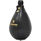 Meister SpeedKills Leather Speed Bag w/Lightweight Latex Bladder - Black - Small (7.5" x 5") (19 cm x 12.7 cm)