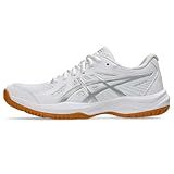 ASICS Women's Upcourt 6 Volleyball Shoes, 9.5, White/Pure Silver