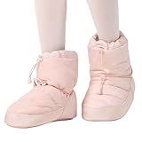 Daydance Pink Ballet Warm up Booties Big Girls Dance Shoes Boots Slippers Indoor