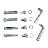 OD 8mm/0.31in Shaft Hex Socket Screw Inline Skate Wheel Roller Blades Replacement Skate Wheel Axles Repair kit w/Installation Tools (8 * 40mm/0.31 * 1.57in)