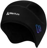 Hikenture Skull Cap Helmet Liner with Glasses Holes, Thermal Fleece, Black