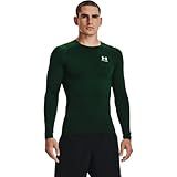 Under Armour Men's Armour HeatGear Compression Long-Sleeve T-Shirt , Forest Green (301)/White, Large Tall