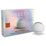 PURECORE Performance+ – Premium 3-Piece Urethane Golf Balls | Mid Compression 98 | Soft Feel, Predictable Flight, Balanced Spin & Consistent Distance