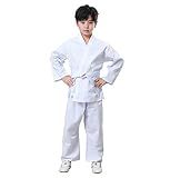 JUST YEARN Karate Gi, Lightweight Karate Uniform for Kids and Adults, Martial Arts Training Suit with Free Belt