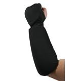 Cloth Combination Hand Fist / Forearm Guards Taekwondo, Martial Arts, MMA Forearm Protective Gear Protector for Sparring (Black, Large)