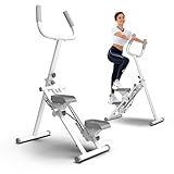 YYJO Steppers for Exercise at Home Stair Stepper with Handlebar Compact Foldable Cardio Exercise Climber with Extended Step Range & Adjustable Pedals 300LBS Loading Capacity