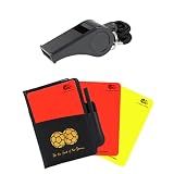 Soccer Referee Kit with Upgraded Loud Whistle, Red Yellow Cards Set