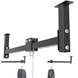 shikoyi Wall Ceiling Heavy Bag Hanger Roller Mount Saving Space 44'' Long Ease Adjust for Heavy Punching Bags up to 300 LBS