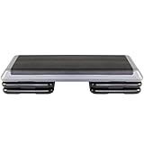 The Step (Made in USA Original Aerobic Platform for Total Body Fitness – Health Club 4 Risers Grey