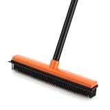 CLEANHOME Rubber Broom for Pet Hair on Carpet & Hardwood