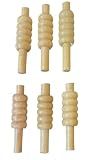 Naqqash Sports Standard Size Cricket Wicket Heavy Wood Bails, Pack of 06 Pieces