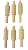 Naqqash Sports Standard Size Cricket Wicket Heavy Wood Bails, Pack of 06 Pieces
